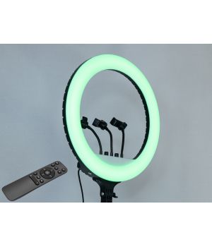 RGB селфі лампа з пультом, 45см, без штатива, живлення 220В, RGB лампи