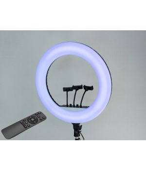 RGB селфі лампа з пультом, 45см, без штатива, живлення 220В,  SL-RL-21RGB