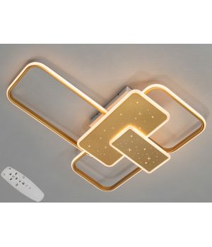 Сучасна стельова світлодіодна люстра з пультом, 105 Вт, 2449G dimmer