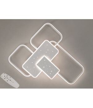 Стельова світлодіодна люстра з пультом, 105Вт, 2449WH dimmer