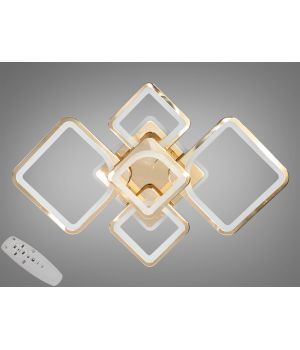 Пристельова LED люстра з пультом, дімером, підсвіткою, 110Вт 8060/2+3G LED 3color dimmer