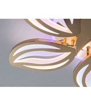Стельова люстра з диммером і LED підсвічуванням,  95W 8092/5G LED 3color dimmer