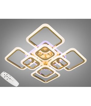 Світлодіодна люстра смарт світильник з пультом, 145W, A8060/4+4G LED 3color dimmer