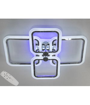 Стельова світлодіодна люстра з пультом, димером, 50W, A8208/4HR LED 3color dimmer