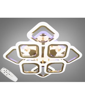 Світлодіодна люстра смарт світильник з пультом, 110Вт,  AS8060/4+4G LED 3color dimmer