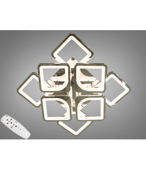 Світлодіодна люстра смарт світильник з пультом dimmer, 115Вт, хром S8060/4+4