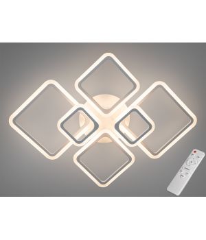 Стельова світлодіодна люстра з ІЧ пультом, диммером, 110W A8160/6WH