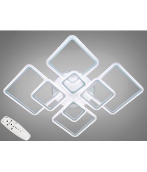 Стельова світлодіодна люстра для низького потолка, 235W, біла люстра A8160/8WH LED 3color dimmer