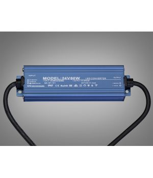 Блок живлення 24 В, для підключення LED стрічки, 60Вт, 2.5А PPF-PW-IP68-24v-60w