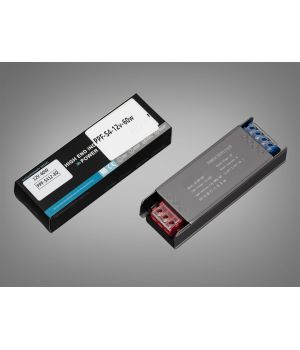 Блок живлення для LED стрічки, 12v, 60Вт, 5А PPF-S4-12v-60w