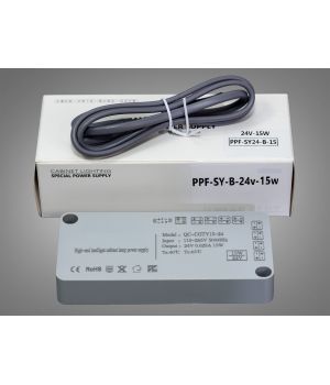 Тонкий керований блок живлення 24В, 15Вт, 0.6А PPF-SY-B-24v-15w