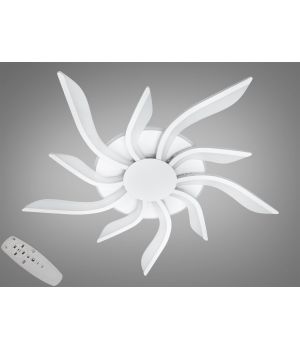 Стельова led люстра кільця з пультом, диммером, підсвіткою, 82 W , 2480/5+5WH LED 3color dimmer