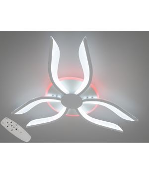 Стельова led люстра кільця з пультом, диммером, підсвіткою, 60 W, 2481/6WH LED 3color dimmer