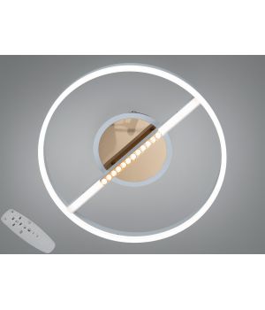 Стельова люстра   біло-золота 48Вт 2533WH+G dimmer