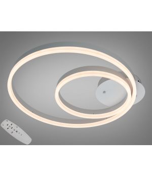 Стельова LED люстра біла 58W два кільця 2538WH dimmer