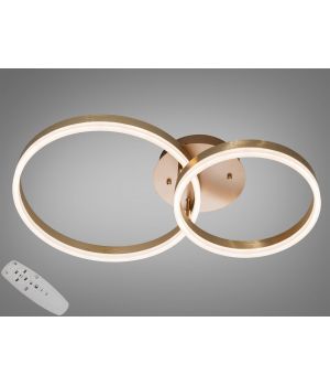 Люстра стельова золота  кільця  50W 2539G dimmer