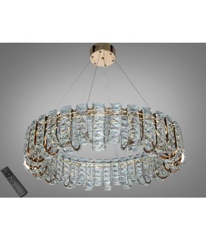 Підвісна люстра LED кришталева золото  83Вт 559/800G
