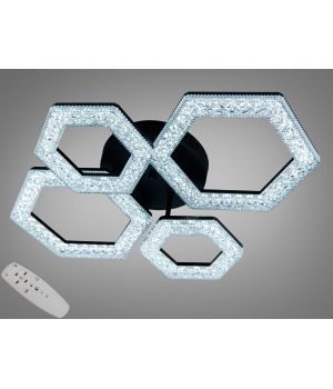 Стельова LED люстра чорна 75W 6653/2+2BK