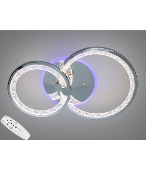 LED ЛЮСТРА З ПУЛЬТОМ, ДИММЕРОМ І КОЛЬОРОВОЮ ПІДСВІТКОЮ, 55W 8180/2HR LED 3color dimmer