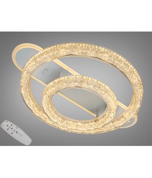 Стельова LED люстра 2 кільця біла 80W 9711/500+300WH