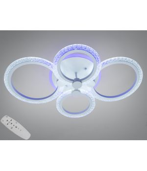 Стельова світлодіодна люстра Art-Studio  з пультом, димером, 75W, біла A8180/4WH LED 3color dimmer