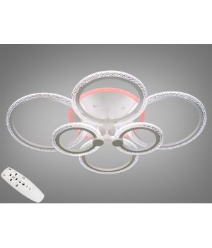 Стельова люстра з диммером та LED підсвічуванням, 105 W  A8180/6WH LED 3color dimmer