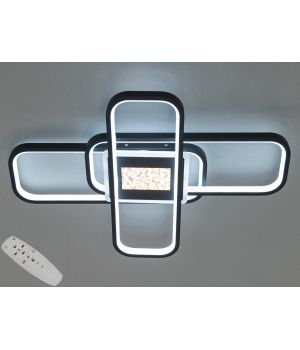 Сучасна стельова світлодіодна люстра з пультом, 80Вт, S2439BK dimmer