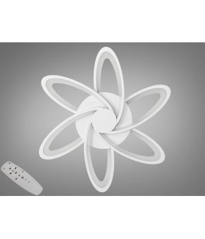 Сучасна пристельова світлодіодна люстра з пультом, 92Вт, 2445/6WH dimmer