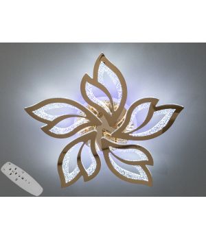 Стельова світлодіодна люстра з пультом, підсвіткою, 80W,  2455/5G LED 3color dimmer