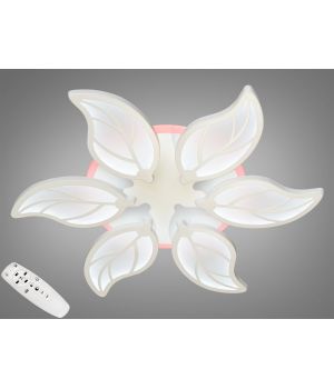 Світлодіодна люстра з диммером, 105W 8028/6WH LED 3color dimmer