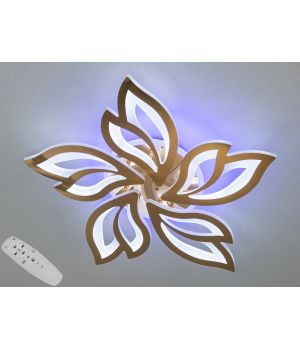 Стельова світлодіодна люстра з пультом, підсвіткою, 80W,  8165/5G LED 3color dimmer