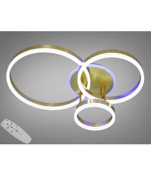 Світлодіодна люстра смарт світильник кільця з пультом, 75Вт,  8174/3G LED 3color dimmer