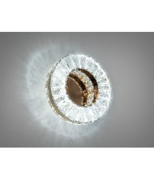 НАСТІННО-СТЕЛЬОВИЙ КРУГЛИЙ КРИШТАЛЕВИЙ LED СВІТИЛЬНИК, 9616G