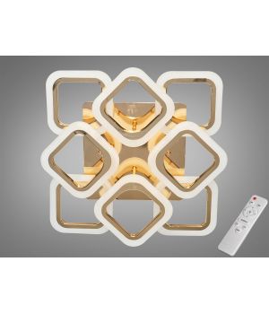 Світлодіодна люстра смарт світильник з пультом dimmer, 80W, золото