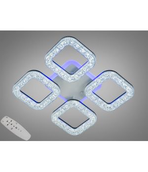 Пристельова світлодіодна чорна люстра з пультом, підсвіткою, 50W S2205/4BK LED 3color dimmer