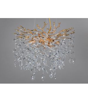 Підвісна люстра від Art-Studio Глициния золото кришталь 6 ламп 608-460G