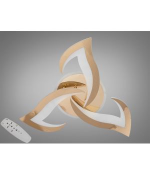 Стельова світлодіодна люстра з пультом, димером, 45W,  8146/3G LED 3color dimmer