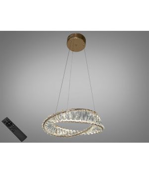 Дизайнерська кришталева люстра на тросах з пультом, 45W,  548/400G