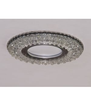 Кришталевий точковий світильник з LED підсвічуванням 7760S WH
