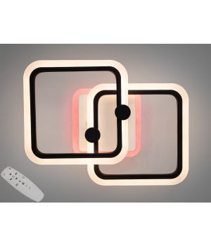 Пристельова світлодіодна люстра з пультом, димером, 65W A8208/2BK LED 3color dimmer