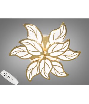 Стельова люстра з диммером і LED підсвічуванням, колір чорний хром, 150W