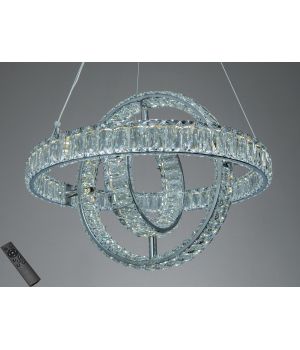 Кришталева люстра  3 кільця 92 Вт хром D8886/500-3B CH