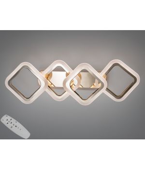 Світлодіодна люстра золото геометричний дизайн з пультом HA8160/2+2G LED 3color dimmer