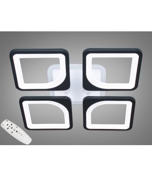 Світлодіодна люстра смарт світильник з пультом, 80 Вт S8060/4BK LED 3color dimmer
