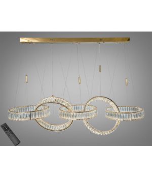 Підвісна люстра LED  золото 5 кілець 195 Вт 523/400x5G