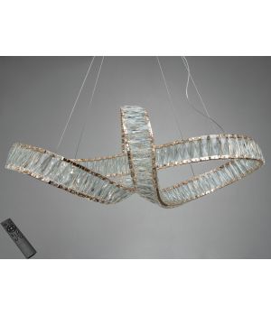 LED люстра-підвіс Мебіус золото з пультом 549/800G