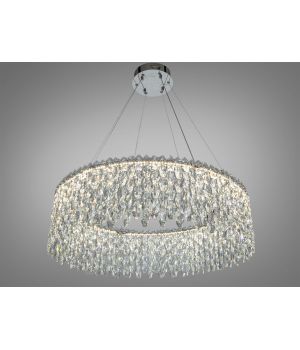 Кришталева LED люстра підвісна хром 104Вт 582/800CH