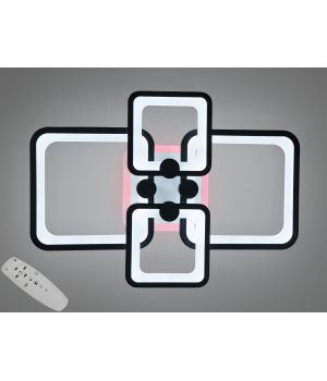 СТЕЛЬОВА СВІТЛОДІОДНА ЛЮСТРА 76W 8208/4BK LED 3color dimmer