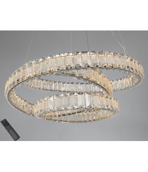 LED люстра хром 92 Вт кришталь з пультом D8879/500CH