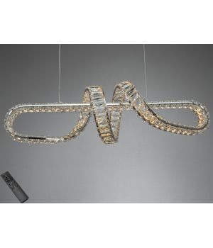 Підвісна люстра LED хром 84 Вт пульт D8927/800CH